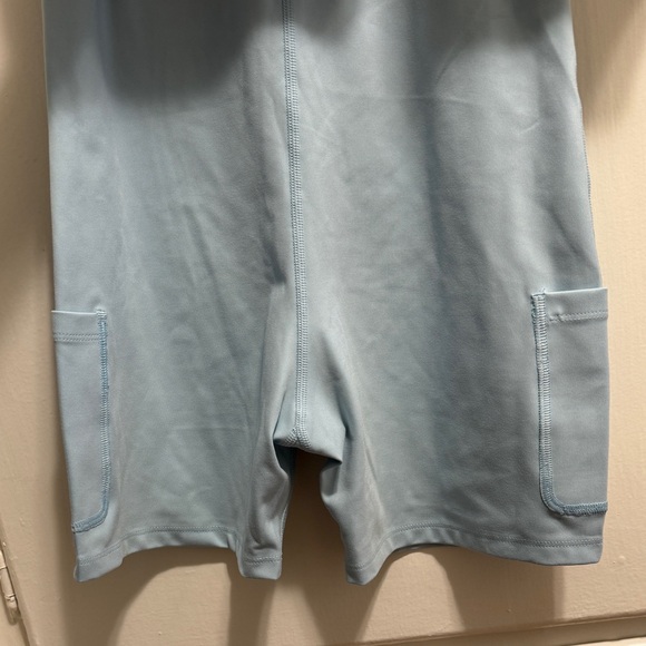 Girlfriend Collective Naomi Mini Dress in Light Sky Blue - Picture 4 of 4